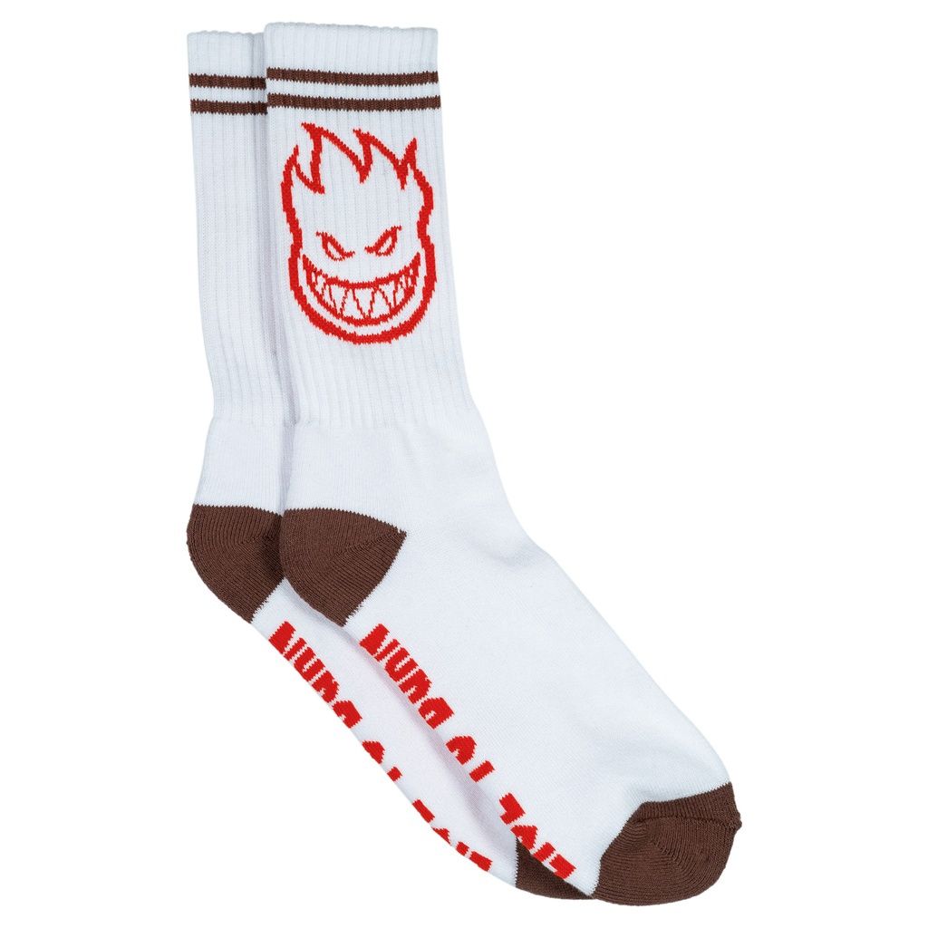 Spitfire - Bighead Socks (White/Burgundy/Red)