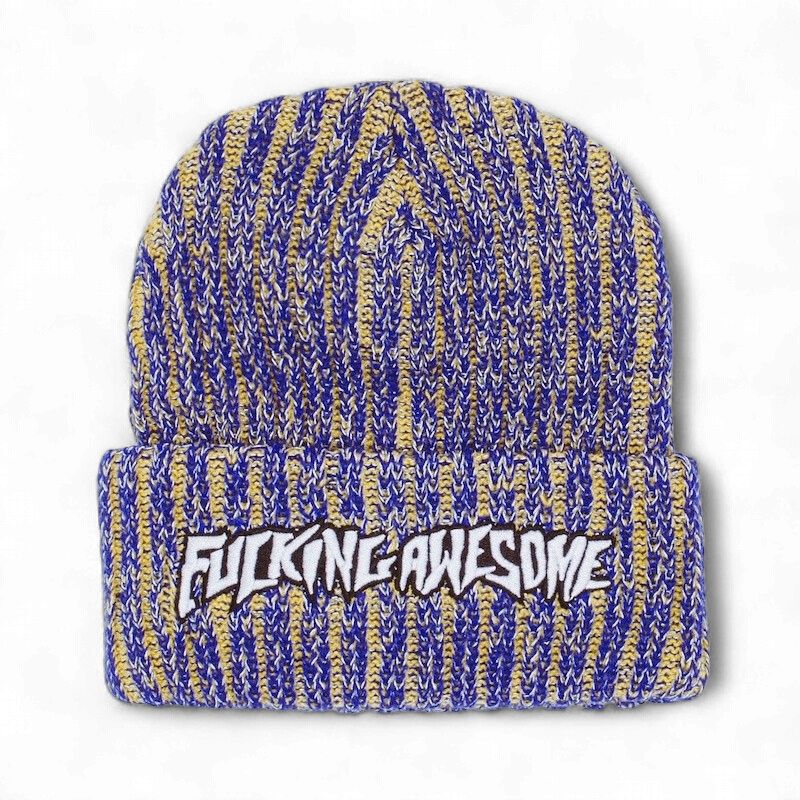 FA - Reflective Stripe Beanie Yellow/Blue