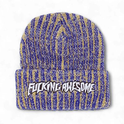 FA - Reflective Stripe Beanie Yellow/Blue