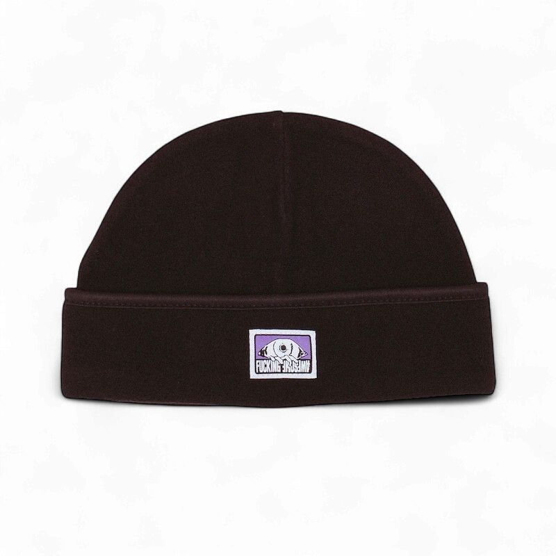 FA - Micro Fleece Eye Patch Beanie Black