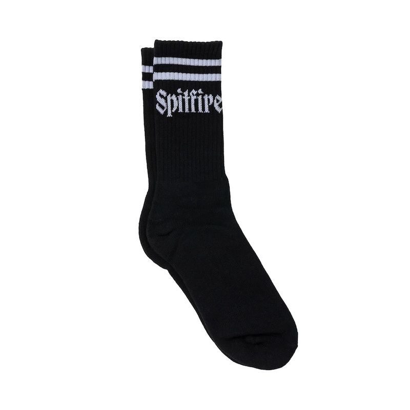 Spitfire Molotov Script Socks - Black/White