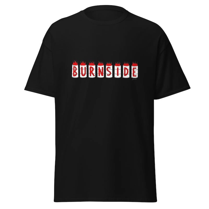Burnside "Barrels" T-Shirt, Color: Black, Size: Large