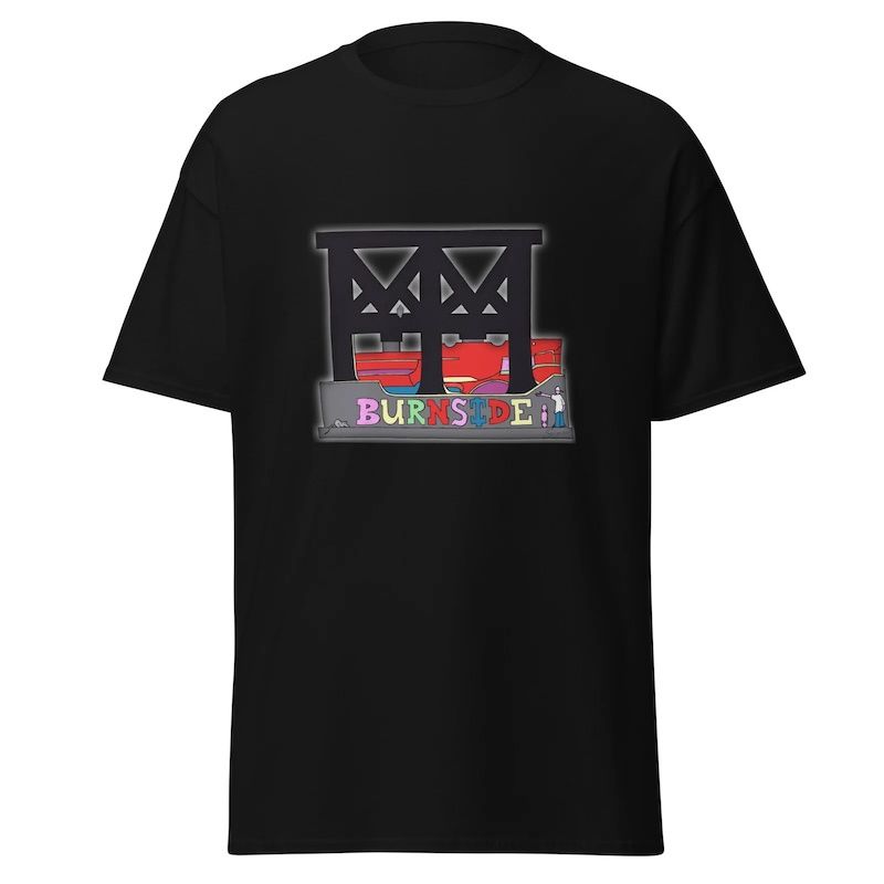 Burnside "OG Front View" T-Shirt, Color: Black, Size: Large