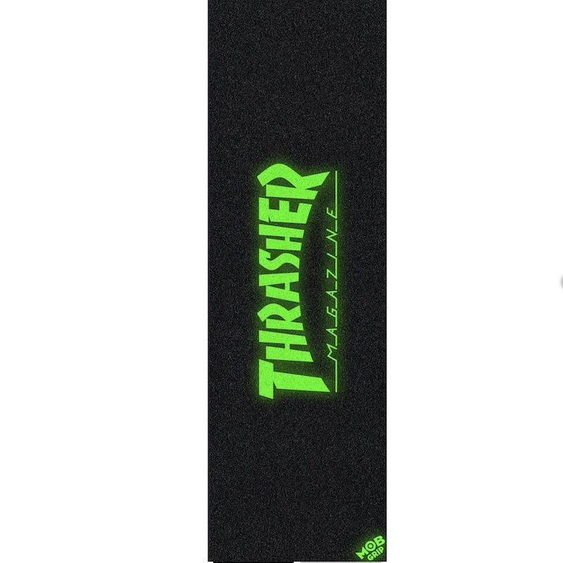 Mob - 10" Thrasher Glow Logo Skateboard Grip (Single Sheet)