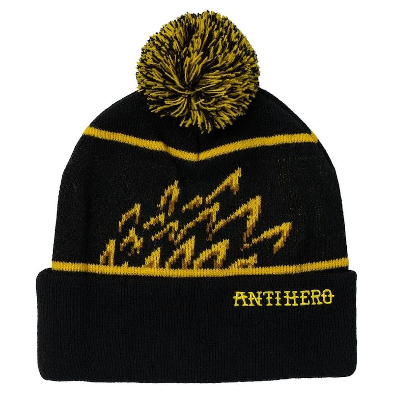 Anti-Hero - Beanie Eagle Pom (Black/Yellow)