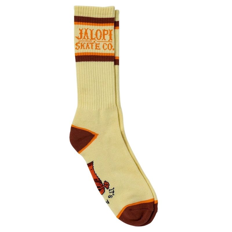 Anti-Hero Jalopi Sock "It's A Rip Off" (Cream/Orange/Dark Red)