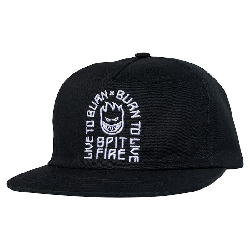 Spitfire LTB Arch Snapback Hat (Black/White)