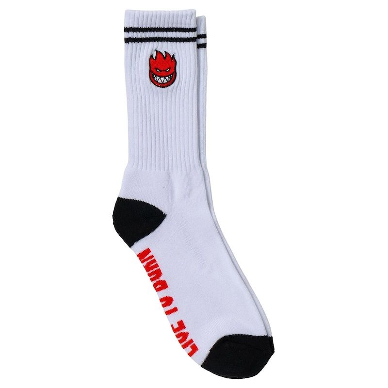 Spitfire - Bighead Fill EMB Sock (White/Black/Red)