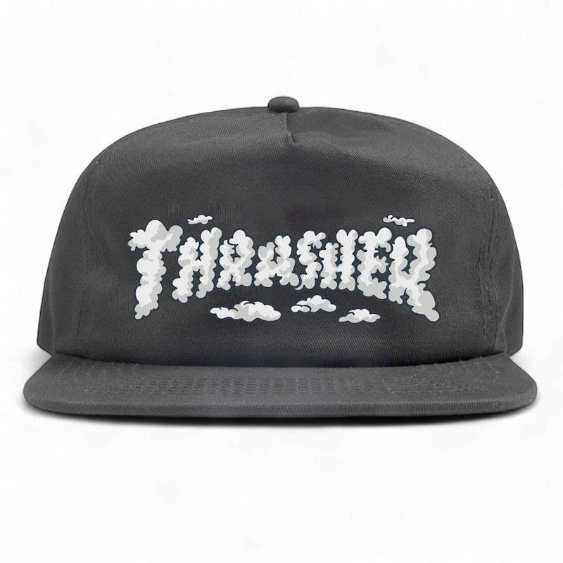 Thrasher - Clouds by Spanky Snapback Hat (Charcoal)