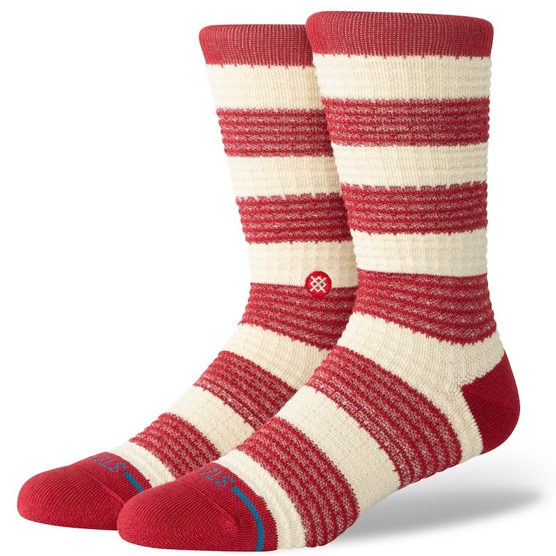 Stance Peppermint Waffle Crew Sock (Red)