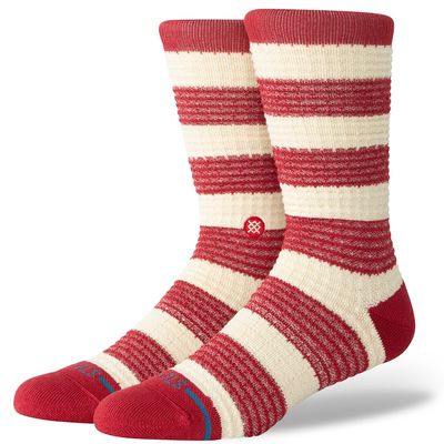 Stance Peppermint Waffle Crew Sock (Red)