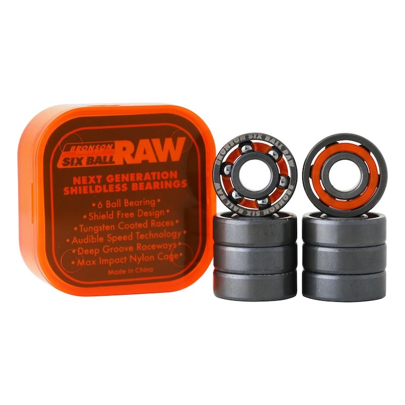 Bronson - 6-Ball Raw Skateboard Bearings