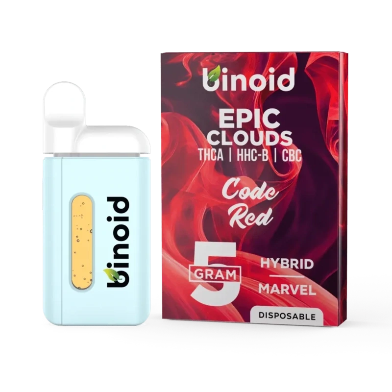 5 GRAM THCA + CBC DISPOSABLE VAPE – EPIC CLOUDS - CODE RED
