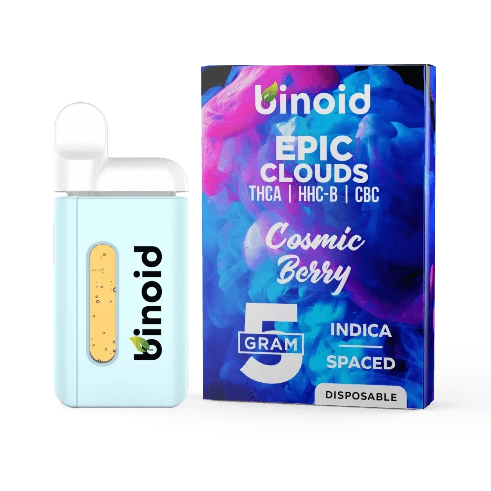 5 GRAM THCA + CBC DISPOSABLE VAPE – EPIC CLOUDS - COSMIC BERRY