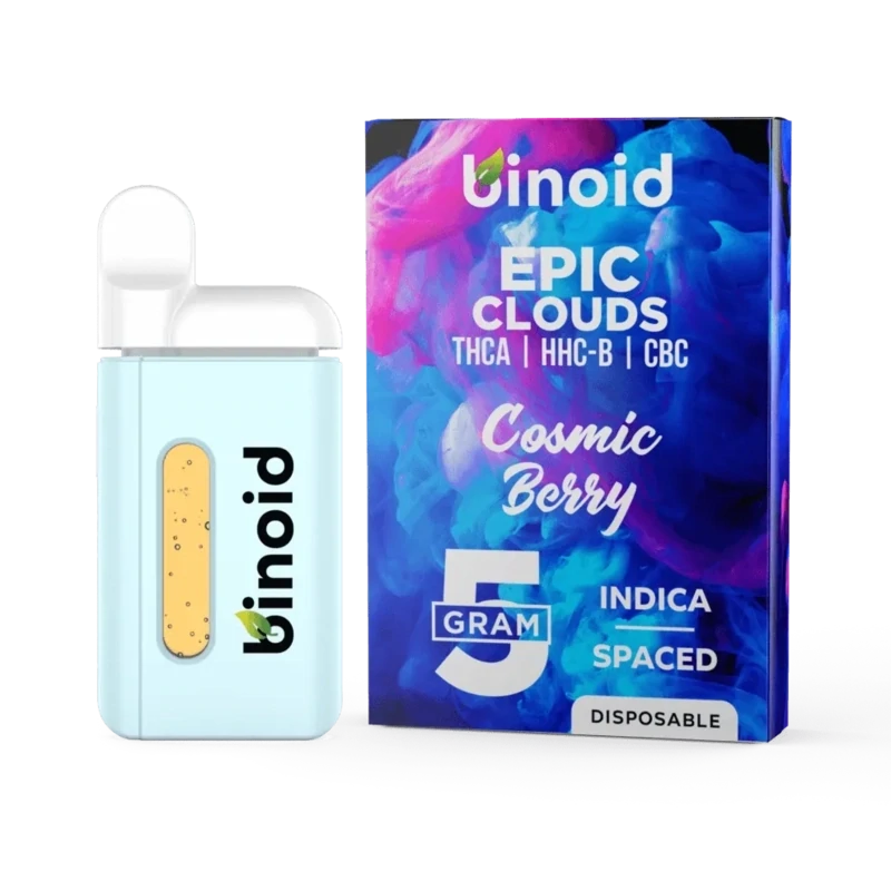 5 GRAM THCA + CBC DISPOSABLE VAPE – EPIC CLOUDS - COSMIC BERRY
