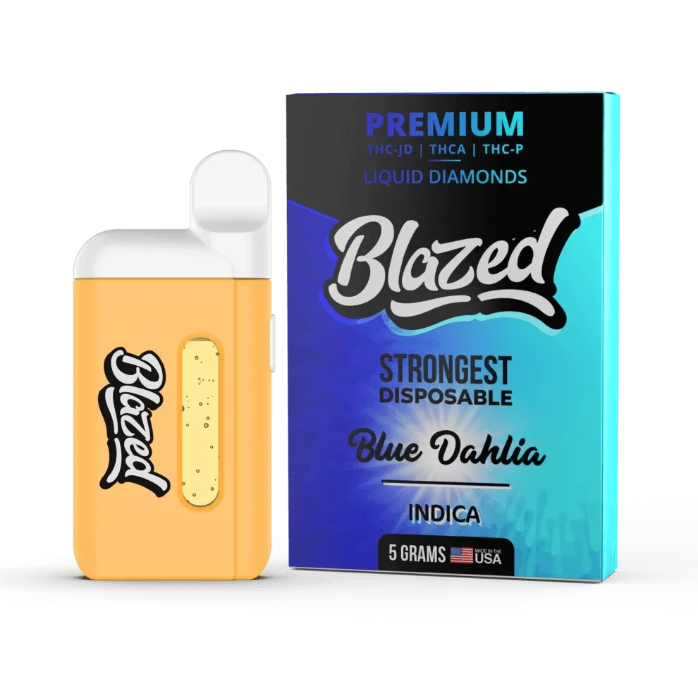 THCA + DELTA 9P 5 GRAM DISPOSABLE – BLAZED - BLUE DAHLIA