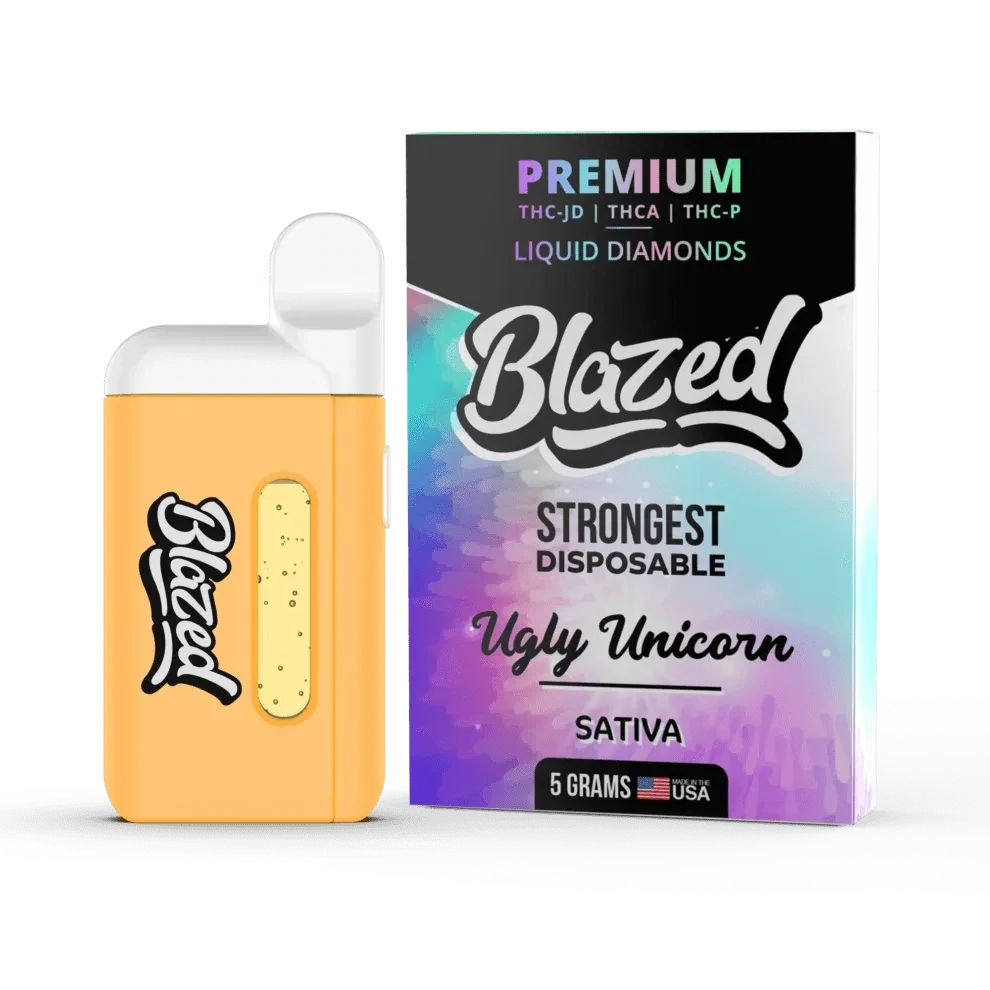 THCA + DELTA 9P 5 GRAM DISPOSABLE – BLAZED - UGLY UNICORN