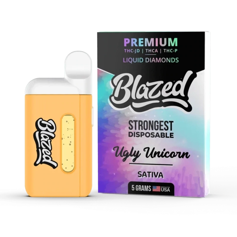 THCA + DELTA 9P 5 GRAM DISPOSABLE – BLAZED - UGLY UNICORN
