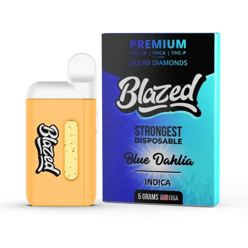THCA + DELTA 9P 5 GRAM DISPOSABLE – BLAZED - BLUE DAHLIA