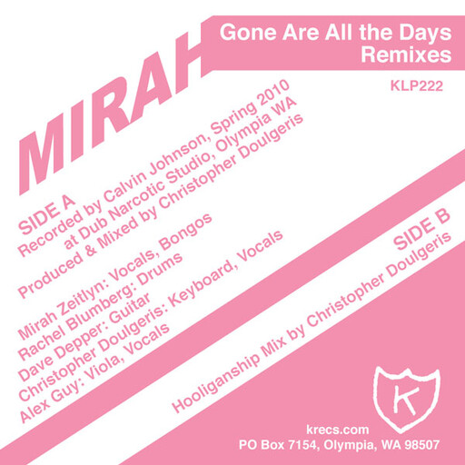 Mirah ‎– Gone Are All The Days Remixes 12&quot; vinyl single