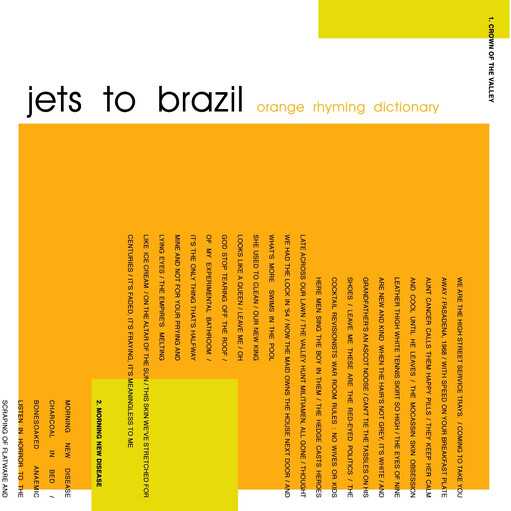 Jets To Brazil ‎– Orange Rhyming Dictionary LP