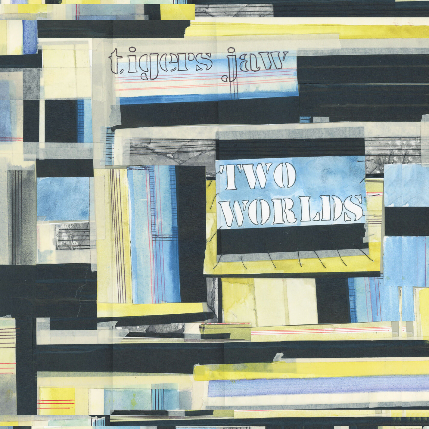 Tigers Jaw ‎– Two Worlds LP blue and yellow swirl vinyl