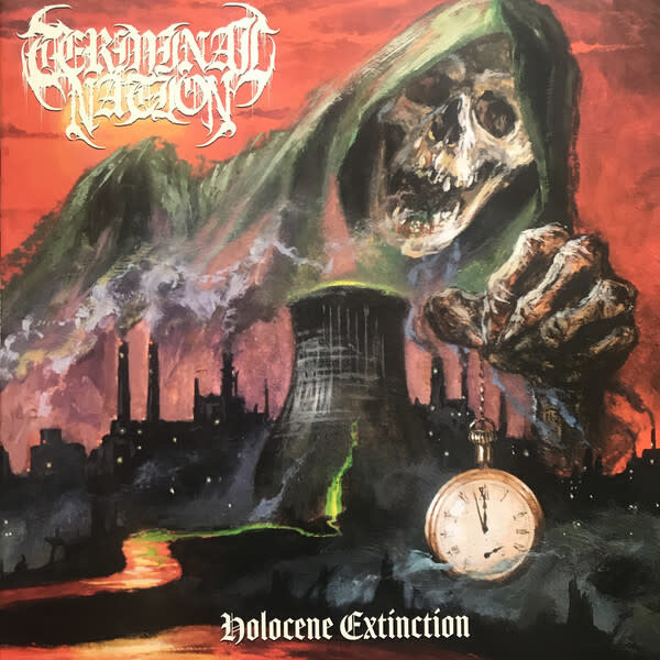 Terminal Nation ‎– Holocene Extinction LP red/neon green merge w/ neon yellow splatter vinyl