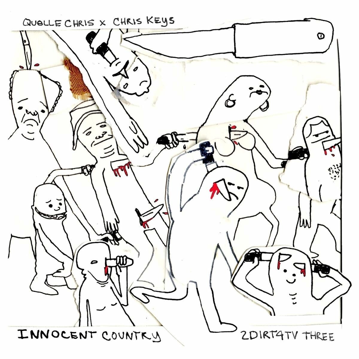 Quelle Chris x Chris Keys ‎– Innocent Country: 2Dirt4TV Three LP blood splatter vinyl