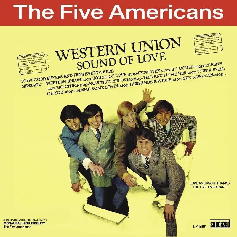 Five Americans – Western Union / Sound Of Love LP gold vinyl*