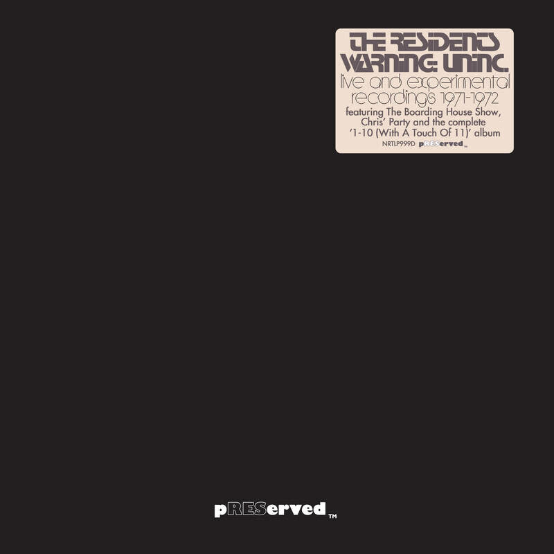 Residents – Warning: Uninc. (Live And Experimental Recordings 1971-1972) LP*