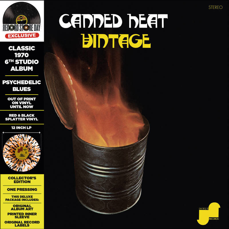 Canned Heat – Vintage LP orange/black/white psychedelic splatter*