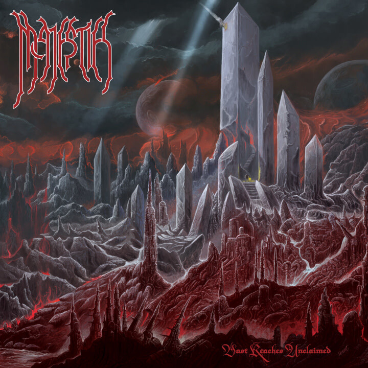 Majesties – Vast Reaches Unclaimed LP neon orange merge with silver splatter vinyl