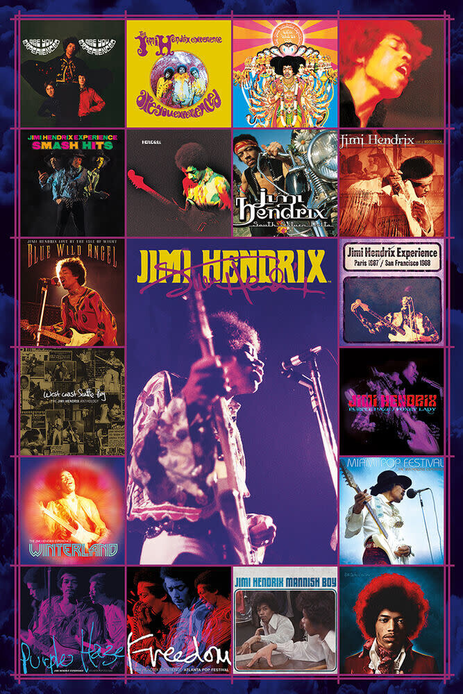 Jimi Hendrix - Album Covers poster