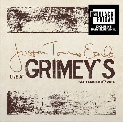 Justin Townes Earle – Live At Grimey&#39;s LP baby blue