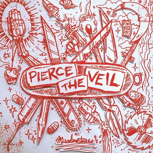 Pierce The Veil – Misadventures LP silver with red splatter vinyl