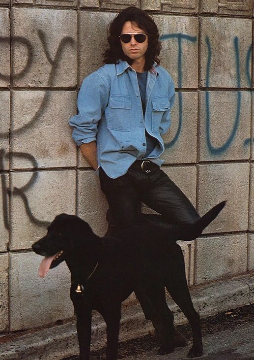 Doors - Jim Morrison with Dog poster