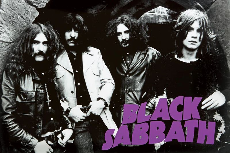 Black Sabbath - Ozzy Ozbourne Group Pic horizontal poster