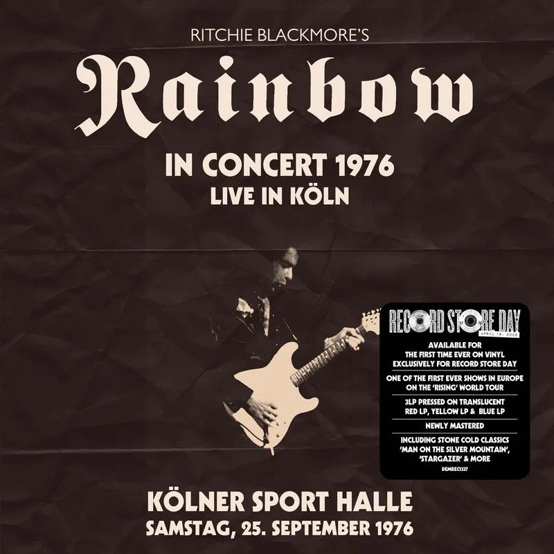 Ritchie Blackmore's Rainbow -- Live From Koln 1976 LP red, yellow, blue