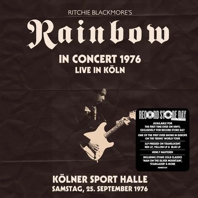 Ritchie Blackmore's Rainbow -- Live From Koln 1976 LP red, yellow, blue