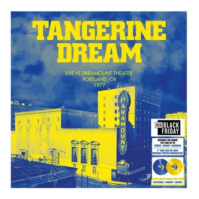 Tangerine Dream -- Live at Paramount Theatre - Portland, OR 1977 LP blue & yellow