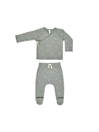 Wrap Top & Footed Pant Set Stars