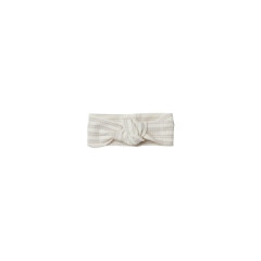 Ribbed Knotted Headband Silver Stripe