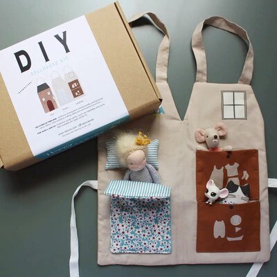 DIY Dollhouse Kit Blue Floral