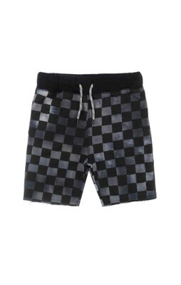 Camp Shorts Black Check , Size: 5