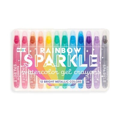 Rainbow Sparkle Metallic Watercolor Gel Crayons -