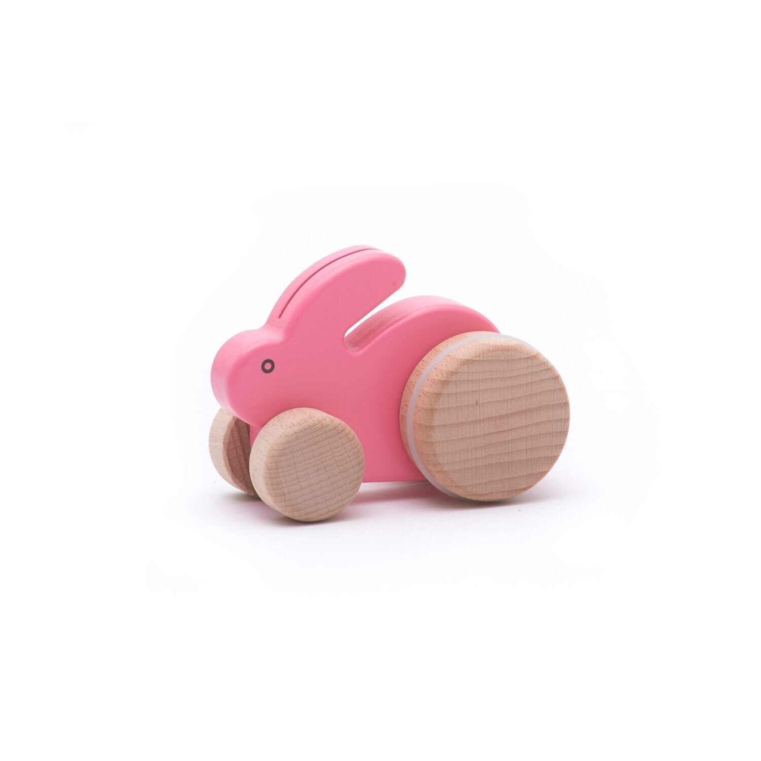 Small Rabbit Wooden Toy - Pink