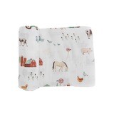 Cotton Muslin Swaddle Blanket - Farmyard