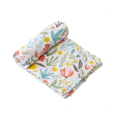 Muslin Swaddle Blanket - Meadow