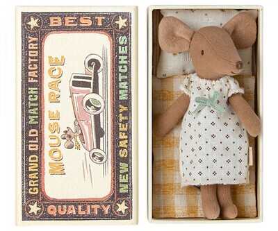 Big Sister Mouse in Box Blue Bow