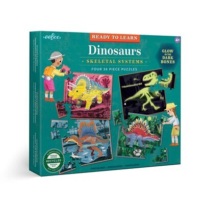 Ready To Learn - Dinosaurs 36 Piece 4 Puzzle Set